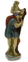 Statue 35 Cm St Christophe Decoree