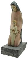Beeld 30 Cm Gestyleerde Madonna / Knielend Beeld 30 Cm Gestyleerde Madonna / Knielend